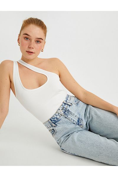Koton One-Shoulder-Tanktop mit Fensterdetail