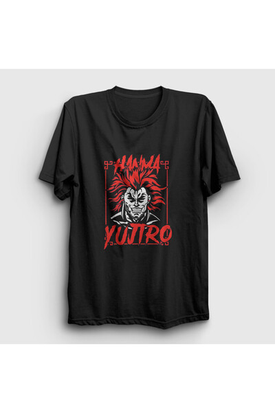 Presmono Tricou negru unisex Yujiro Hanma Anime Baki416107tt