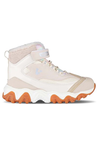 Kocamanlar Ayakkabı Vicco D'Lites Radus Phylon Rubber Sole Wool Orthopedic Kids Boots Beige