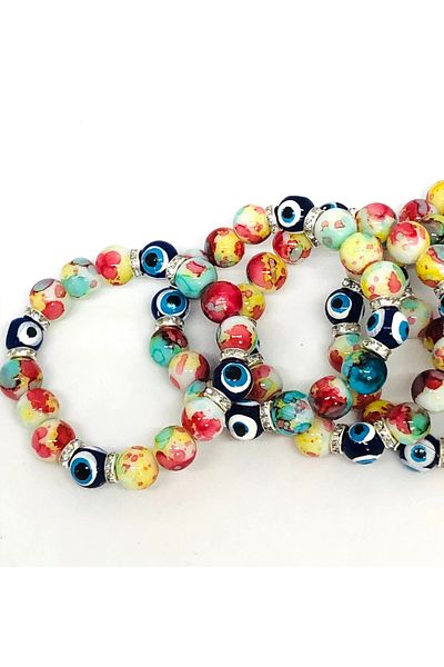 Azrua 3-Piece Colorful Children's Bracelet Set, Mixed Color Bracelet Set