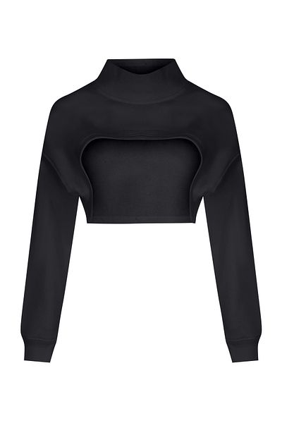 MuuBs Gumi Stand Collar Long Sleeve Supercrop