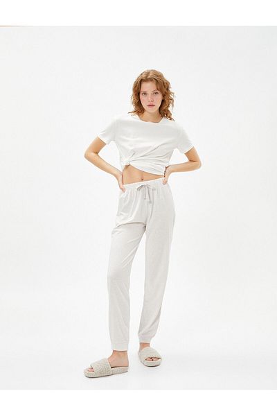 Koton Pantaloni de pijama Jogger Croială confortabilă cu talie elastică