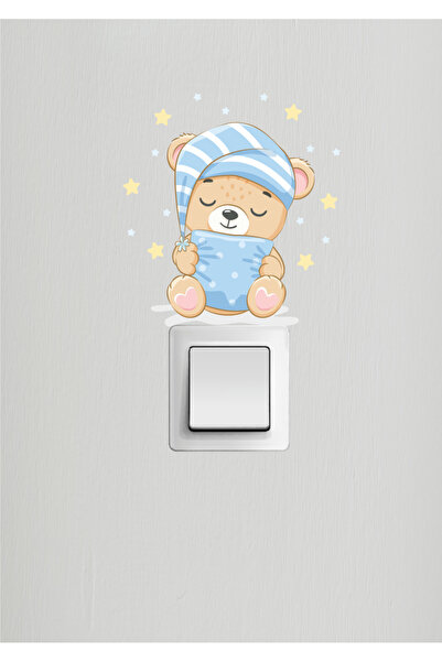 GSticker مجموعة ملصقات حائط لغرفة الأطفال على شكل دمية دب - ملصق مقبس الحضانة...