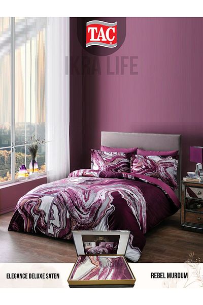 Taç Rebel Murdum Deluxe Satin Double Duvet Cover Set