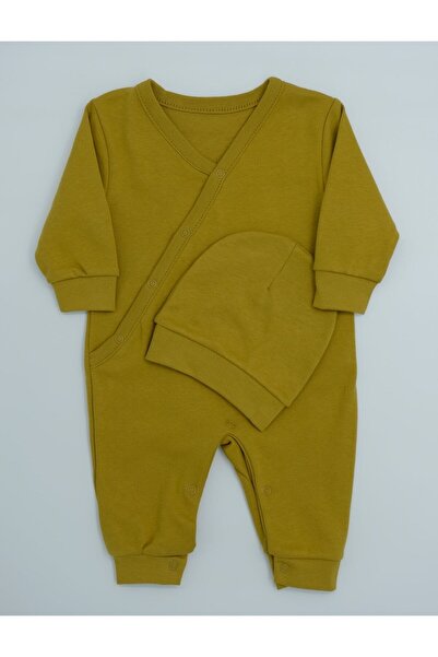 HappyMom Long Sleeve Snap Fastener Double-breasted Kimono Jumpsuit