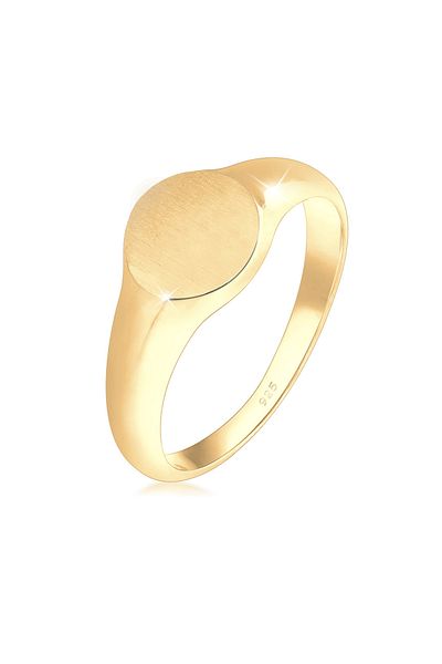 ELLI Ring Matte Oval Geo Basic 925 Sterling Silver