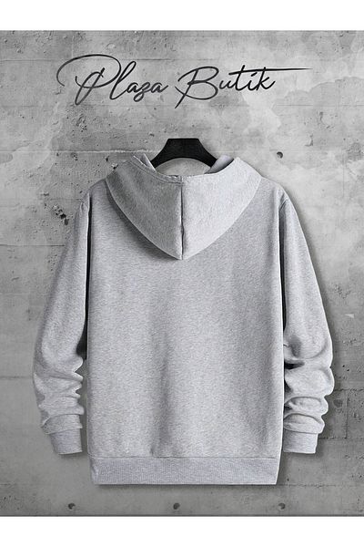 Plaza Butik Hanorac oversize cu glugă unisex cu imprimeu I Don't Care
