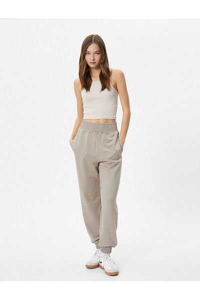 Koton Jogger Φούτερ Ψηλόμεση Άνετη Εφαρμογή Βαμβακερή Τσέπη