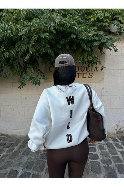 ELBEY Three Thread Tiger Printed Sweatshirt with Raised Inside