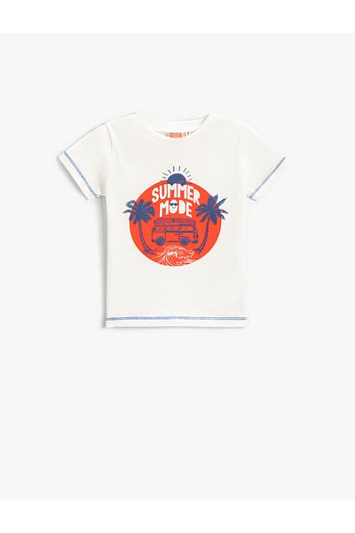 Koton Printed Short Sleeve T-Shirt Cotton