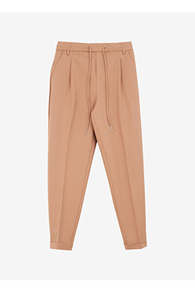 Benetton Yüksek Bel Kahve Kadın Pantolon 4DI4DF00J