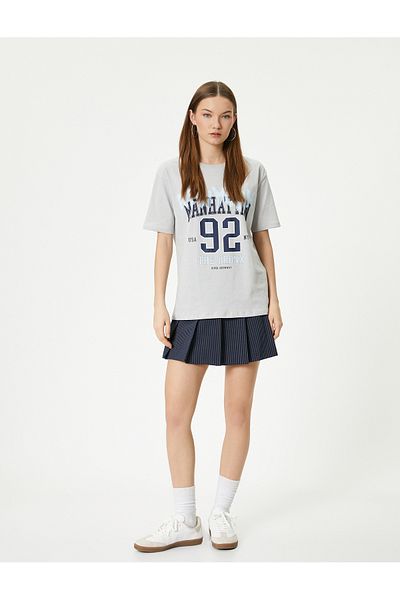 Koton Printed T-Shirt Short Sleeve Crew Neck Comfortable Fit Cotton
