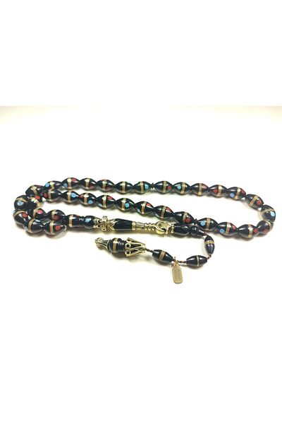 İskeçe Exclusive Halil Hilmi Master's Artifact Silver Embroidery Silver Spiral Enamel Kuka Prayer Beads Certified 6165
