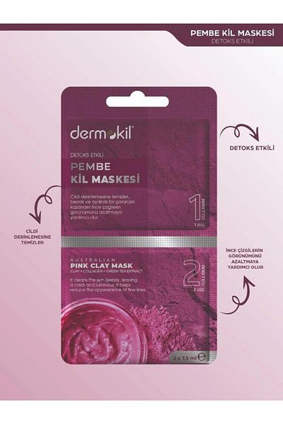Dermokil Detox Effective Pink Clay Mask 2X7.5