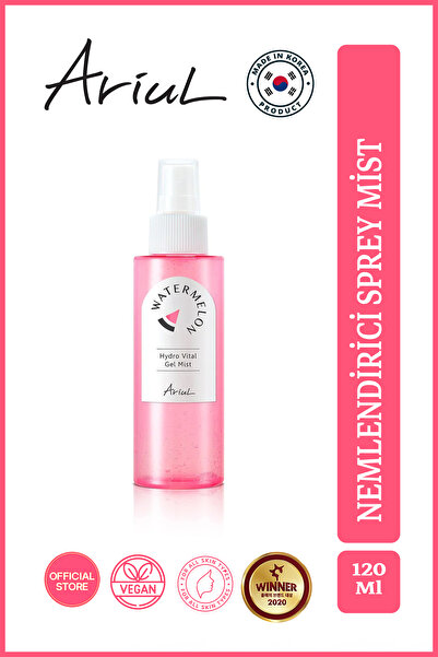 Ariul Watermelon Hydro Makyaj Sabitleyici Yüz Sprey Mist 120 ml|Nemlendirici|Karpuz Özlü