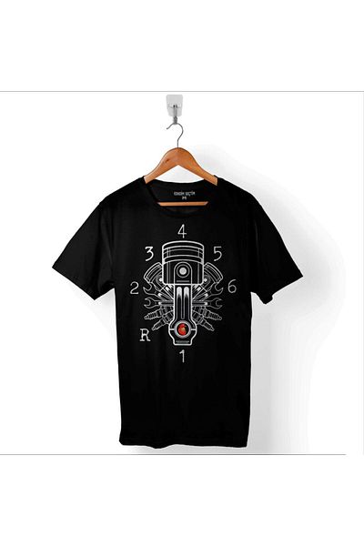 Kendim Seçtim Motorcycle Piston Cylinder Spark Plug Key Gear Shift Printed T-Shirt Unisex T-Shirt