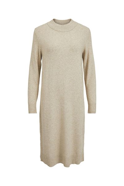 VILA Kleid in knielangem langärmeligem Rundhalsausschnitt