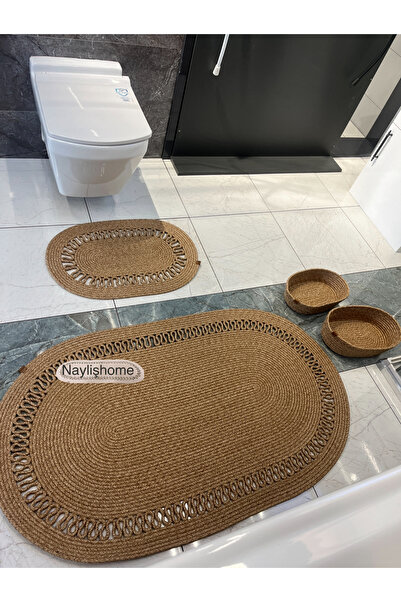 naylişhome 60x100 cm, covoraș 40x60 cm, set de baie din 4 piese. cadou, pentr...