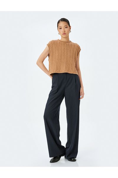 Koton Sleeveless Round Neck Hair Knit Sweater