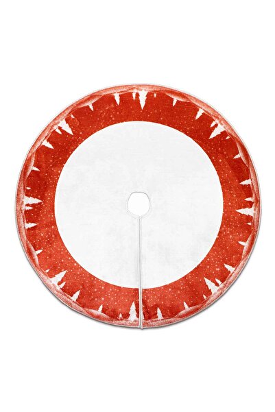 Aden Pine Tree Foot Carpet Cover, Christmas Tree Cover, Pine Pattern 100X100 cm Woven Base