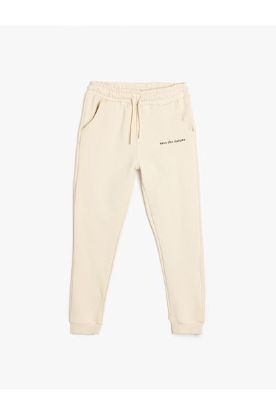 Koton Jogger-Jogginghose mit Slogan-Aufdruck, Tasche und Taille