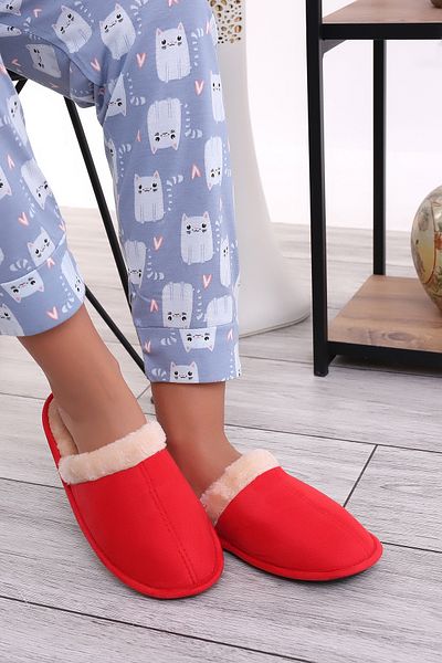 Wordex U050 Unisex Χειμερινές Παντόφλες Εσωτερικού Χώρου Γούνινες Μάλλινες Χειμερινές Παντόφλες