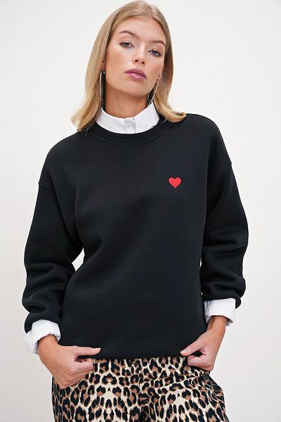 HAKKE SWEAT brodat cu inimă cu trei fire