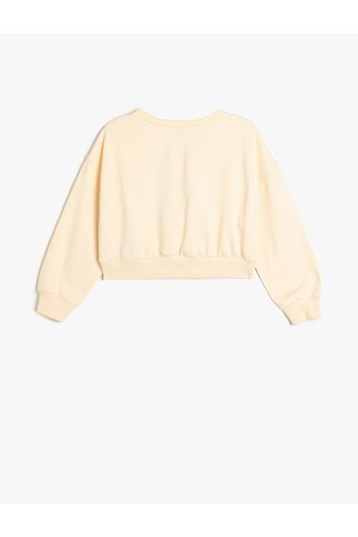 Koton Snoopy Printed Licensed Long Sleeve Raster Sweatshirt - Crew Neck