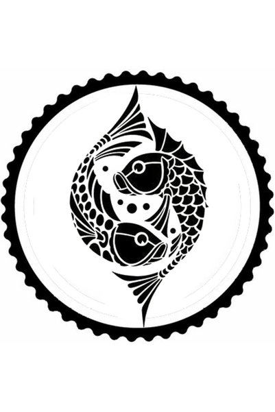 Generic Brand Fish in Love Design Sticker 50 X 50 cm
