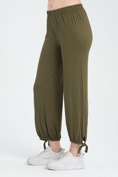 CrazyShopping Women's Adjustable Leg Large Size Loose Knitted Trousers Shalwar