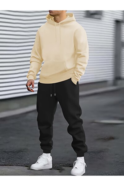 MODAVİBE Hooded 2 Thread Tracksuit Set - Oversize Kangaroo Pocket Winter