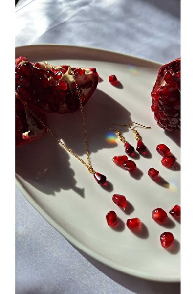 SOUL BY A&B Pomegranate Earrings Dangle Pomegranate Earrings Red Pomegranate Earrings Christmas Earrings New Year Gift Gift