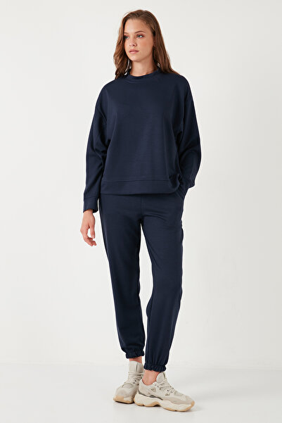 Lela Scuba Fabric Oversize Crew Neck Sweat 5865879