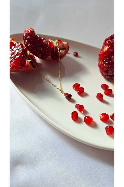 SOUL BY A&B Pomegranate Necklace Christmas Blessing Luck Necklace Pomegranate Necklace Gift Gift Necklace