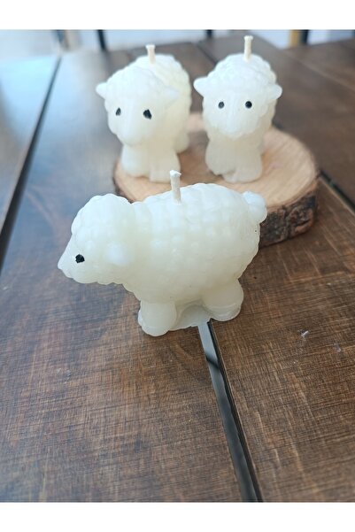 Handmade Sünnet Doğum günü Yeni Doğan Hediye 10 Adet Kuzu Mum