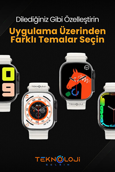 Teknoloji Gelsin Watch 8 Ultra Smart Watch Akıllı Saat 45mm 1.99inc 3 Tuş Aktif Saatten Konuşma Türkçe Dil