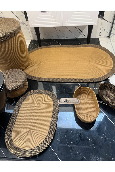 naylişhome Covoraș 70x120cm - 45x40cm Dirty, 25x15cm Coș de machiaj pentru ba...