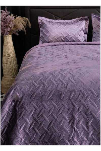 AKDOĞAN TEKSTİL ÖRTÜM QUEEN LİLA ÇİFT KİŞİLİK YATAK ÖRTÜSÜ