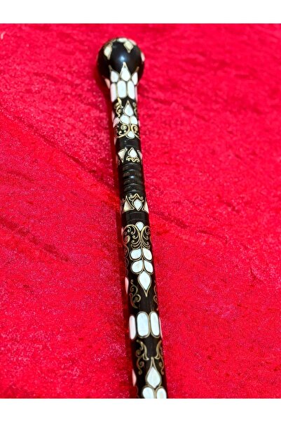 Bozgeyik Sedefcilik Topuz başli baston,asa,hediyelik eşya,özel işlemeli baston