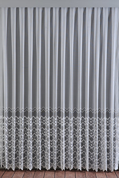 VANESSA PERDE Örme Tül Perde 1/3 Sık Pileli Ütü İstemez Sade Ve Şıklık Katar ...