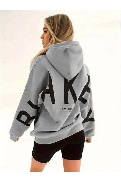 Machetta Unisex Μεγάλο μέγεθος Blake με στάμπα με κουκούλα Oversize Φούτερ με κουκούλα