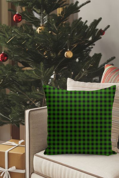 Filamente Christmas Themed Throw Pillow Cover / Christmas - Christmas Cushion Cover (Double-Sided Printed - Hidden Zipper)