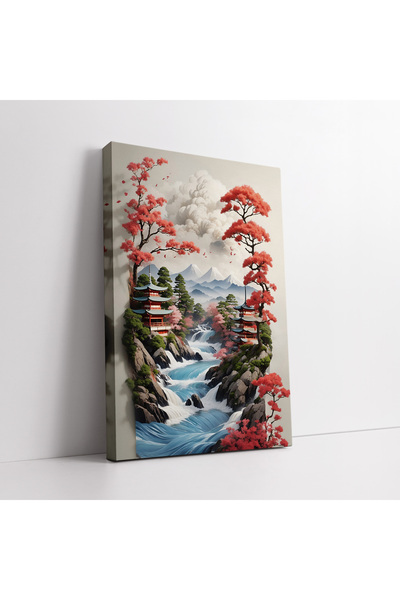 KOSS Dijital Tablou abstract pe pânză cu peisajul Muntelui Fuji din Japonia