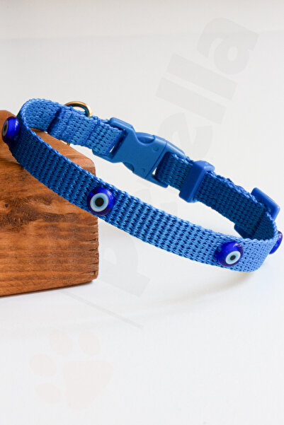 Petella Köpek Tasması Köpek Boyun Tasması Nazar Boncuklu Ayarlanabilir Küçük Orta Irk Köpek Boyun Tasması