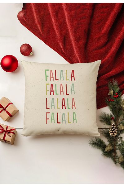 Filamente Husă de pernă cu tema de Anul Nou / Crăciun - Husă de pernă de Crăciun (imprimată față-fermoar ascuns)