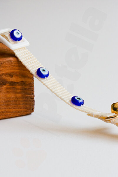 Petella Köpek Tasması Köpek Boyun Tasması Nazar Boncuklu Ayarlanabilir Küçük Orta Irk Köpek Boyun Tasması