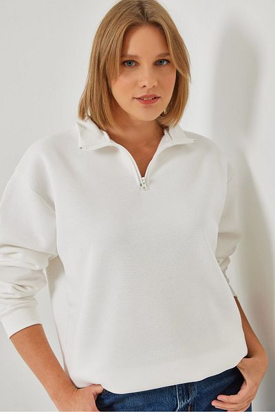Bianco Lucci Dámská oversize mikina na zip 60351254