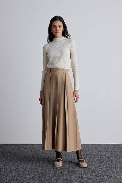Manuka Camelek Wide Faltenrock