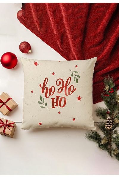 Filamente Christmas Themed Throw Pillow Cover / Christmas - Christmas Cushion Cover (Double-Sided Printed - Hidden Zipper)