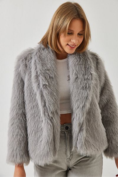 Bianco Lucci Jachetă premium de blană artificială pentru femei 60251922